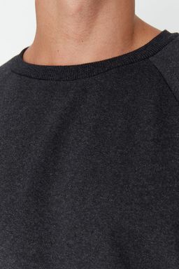 TRENDYOL MAN Siyah Regular Fit Ici Polar/S?cak Tutan Sweatshirt TMNAW23SW00190 - Trendyolmilla фото 9