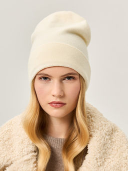 Шапка жен. шерсть+акр LB-J44017 milk