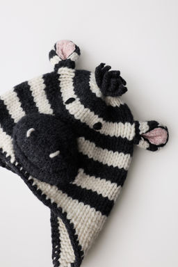 100% WOOL ZEBRA BEANIE LIMITED EDITION - Zara фото 8
