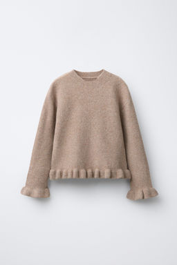 KNIT JUMPER WITH RUFFLES