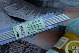 Спицы GAMMA 5-ти компл. чулочные KN5 алюминий d 6.0 мм 20 см 5 шт с покрытием  фото 7