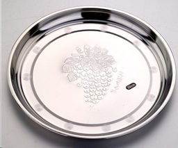 Блюдо 30 см металл с декором Виноград /h=2,5/ L-39 /уп 150/ 0.111 - Галеонтрейд фото 2