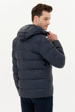 Мужская темно-синяя кожаная куртка - U.s. polo assn фото 5