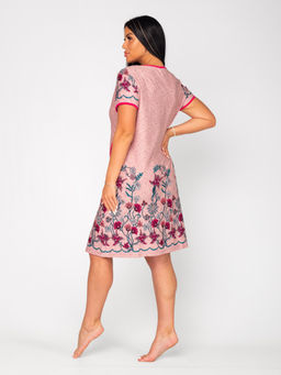 Халат женский кулирка на молнии Купон розовый - Домтрик фото 5