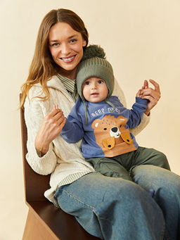 Bisiklet Yaka Bask?l? Erkek Bebek Ti??rt