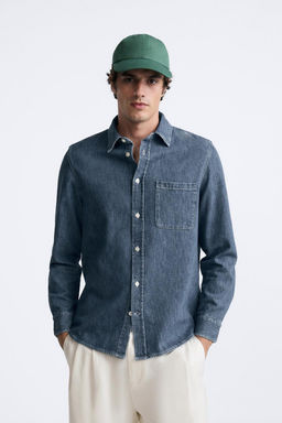 SOLUK EFEKTLI DENIM GOMLEK - Zara фото 5