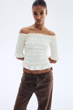 Top off-the-shoulder fruncido - H&m фото 2