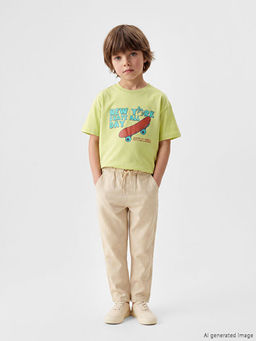 Nostaljik Maymun Bask?l? Unisex ?ocuk Ti??rt