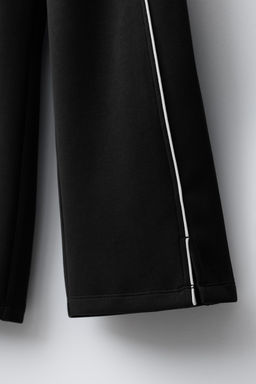 TROUSERS WITH MODAL AND CONTRASTING TRIM - Zara фото 4
