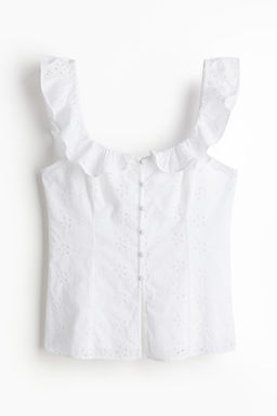 Top con ribete de volantes - H&m фото 5