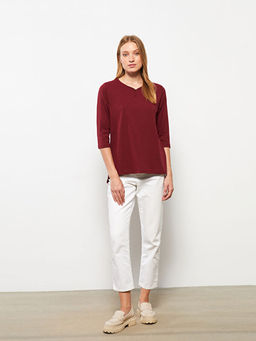 Kad?n Bisiklet Yaka D?z Ti??rt