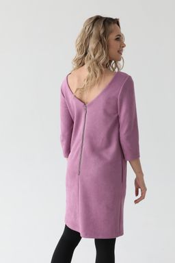 Платье из замши с вырезом на спинке - Looklikecat фото 2