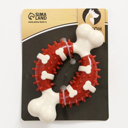 Игрушка для собак Кость Пижон Premium, 12,5 см, TPR+нейлон  фото 4