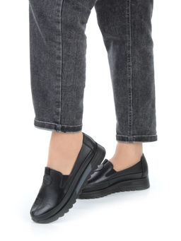 03-5306 BLACK Полуботинки женские (натуральная кожа)