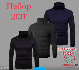 водолазки мужские 3 шт с начесом - Bruno фото 3