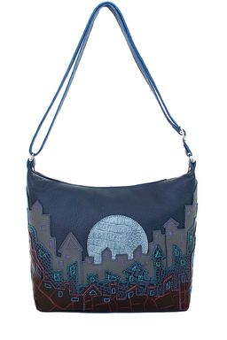 Сумка с аппликацией ДС-344-65 синий