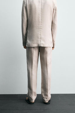 100% LINEN SUIT TROUSERS - Zara фото 3