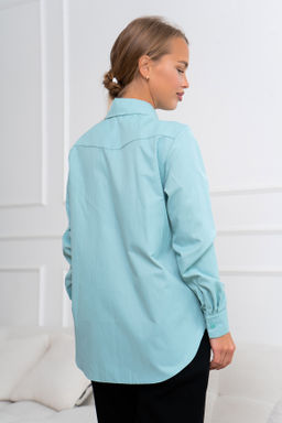 Рубашка Open Style 5953 бирюзовый