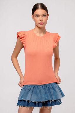 Арт. 3401/5 Футболка женская 42-50 (5 шт) Цвет:лососевый - Калинка фото 3