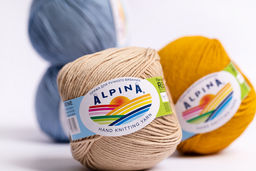 Пряжа ALPINA RENE 100% мерсеризованный хлопок 10 шт. х 50 г 105 м  5 м