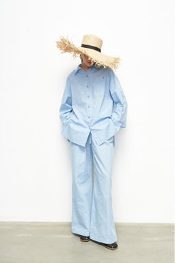Костюм лён рубашка/брюки Blue - Erist store фото 2
