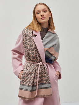 В составе шерсть и кашемир! теплый двусторонний палантин - Tantino фото 5