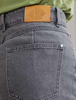 Джинсы mom-fit из эластичного денима - Vilatte фото 5