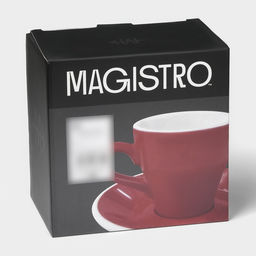 Кофейная пара фарфоровая Magistro Coffee time, 2 предмета: чашка 280 мл, блюдце d=15,5 см, цвет красный  фото 9