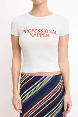 Gri Melanj Fitted/Vucuda Oturan K?sa Kollu Pamuk Ribana Orme T-Shirt TWOSS26TS00126 - Trendyolmilla фото 8