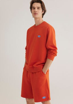 Mavi Logo Bask?l? Turuncu Sweatshirt