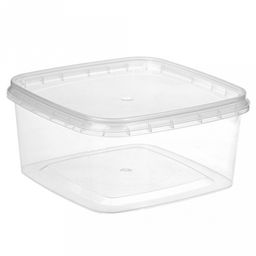 Контейнер из полимера Куб 131 №24 0,6л, 12,8х12,8х6см, квадратный, герметичная крышка, контрольный замок, прозрачный (Россия) - Домашняя Мода фото 2