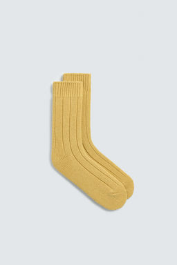 RIBBED WOOL BLEND SOCKS AARON LEVINE X ZARA