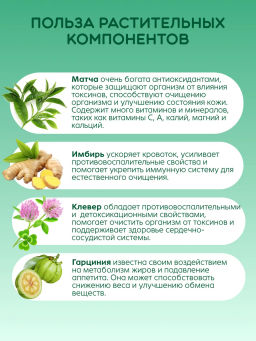 Фитококтейль "Детокс", 5 стиков по 5 г Алфит 8474