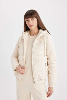 Su Itici Sisme Mont Kapusonlu Cift Tarafl? Fermuarl? Cepli Pelus - Defacto фото 2