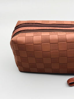 Sunflower Косметичка-пенал 2 отделения 5108, коричневый