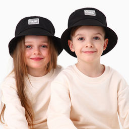 Панама детская, чёрная, р-р 52-54