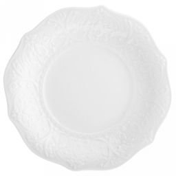 Русь Тарелка мелкая фарфоровая д165мм h18мм, белый, рельефный декор, волнистый край (Китай) - Домашняя мода фото 4