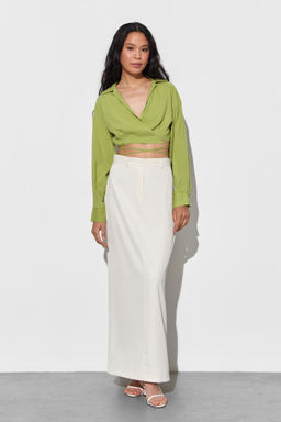 Рубашка укороченная из мягкого хлопка с завязками - Mollis фото 2