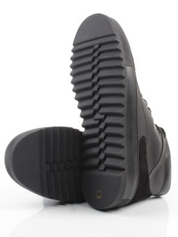 05-B203B-1M-A BLACK Ботинки зимние мужские (натуральная кожа, натуральный мех)