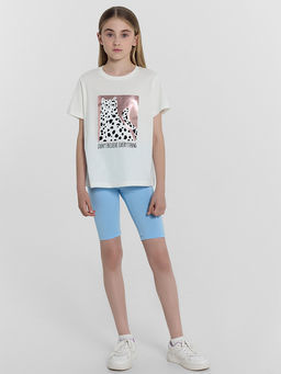 Футболка для девочек мультипак (2 шт.) белая и в черно-белую полоску - Mark formelle фото 3