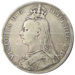 Монета 1 крона 1889 года Великобритания