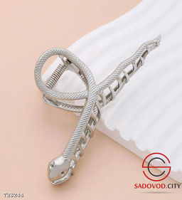 Металлическая заколка для волос в форме змеи - Bruno фото 4