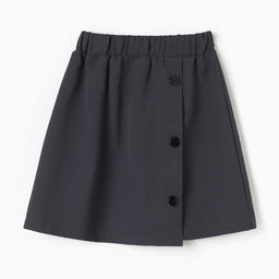 Юбка школьная для девочки MINAKU: Casual Collection, серая, рост 128 см