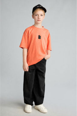 Oversize Modal S_rt Bask_l_ Ti__rt Erkek _ocuk - Defacto фото 4