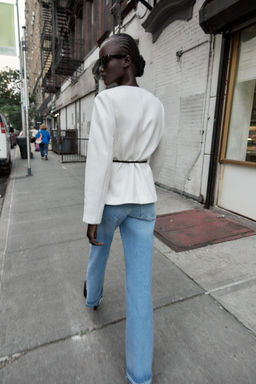 ROUND NECK BLAZER WITH BELT - Zara фото 4