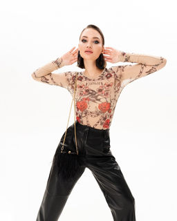 Лонгслив из сетки с круглым вырезом 457.4 - Sahar art lab фото 6