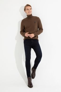 U. S. Polo Assn / Мужской базовый свитер кокосового цвета - U.s. polo assn фото 2