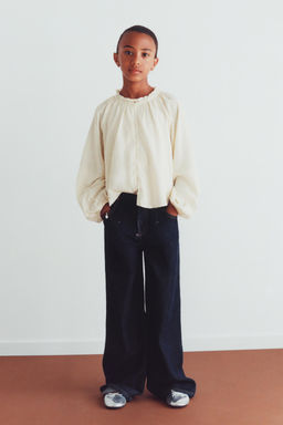 JEANS WIDE LEG CORDONES / Azul tinta - Zara фото 5