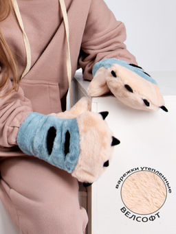 Варежки детские меховые Kim Lin  фото 3