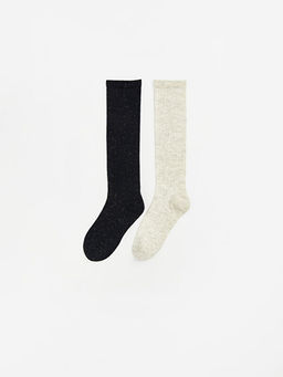 K?z ?ocuk Diz Alt? ?orap 2li